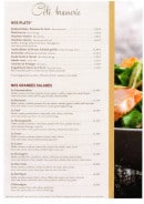 Menu La Chouannerie - Les plats et salades