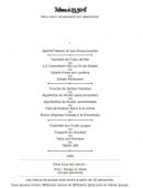 Carte et menu de L auberge de La croix d’Augas à Fontainebleau — Le menu à 23,50€