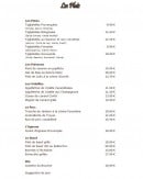 Carte et menu de L auberge de La croix d’Augas à Fontainebleau — Les plats