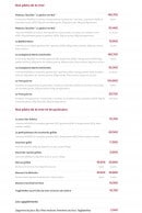 Carte et menu de L'Ecailler du château à Fontainebleau — les plats