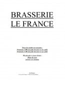 carte et menu Le France à Fontainebleau