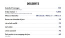 Carte et menu de Le Viand'art à Fontainebleau — Les desserts