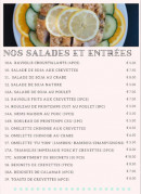 Menu La Muraille de Chine - Les salades et entrees