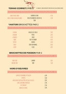 Menu Oki Sushi - Temaki, brochettes et hors d’œuvres