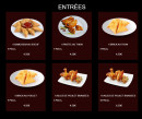 Menu African Evasion - Les entrées