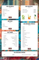 Menu Le ink - Les boissons