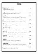 Menu Luna Rossa - Pizzas