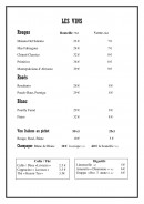 Menu Luna Rossa - Vins