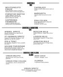 Menu Maison Oz - Les cocktails