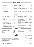 Menu Maison Oz - Les apéritifs, digestifs et spiritueux, ...