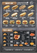 Menu O'mega Tacos - Les best-of, tex-mex