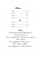Menu Les Billettes - Les menus, vins et desserts