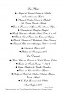Menu Les Billettes - Les plats et desserts