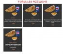 Menu Dream s Pizza - Formules pizz'wichs