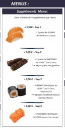 Carte et menu de Lagny Asia à Lagny sur Marne — Les menus supléments