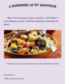carte et menu Le Saint SauveurBray sur Seine