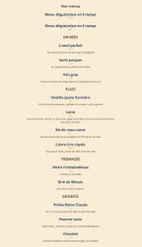 Menu Papylles - Les menus