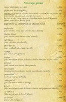 Menu Auberge du Bréon - Les glaces