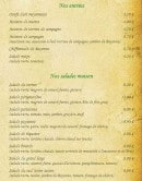 Menu Auberge du Bréon - Les entrées, salades