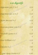 Menu Auberge du Bréon - Les digestifs