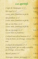 Menu Auberge du Bréon - Les apéritifs