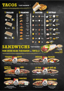Menu Deux Frères - Tacos et sandwiches