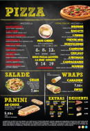 Menu Deux Frères - Pizzas, salades, wraps,....