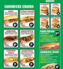 Menu Hot Pizza 77 - Les sandwiches