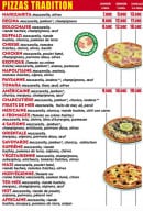 Menu Hot Pizza 77 - Les pizzas traditions
