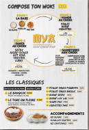 Menu Mya thai - Wok personnalisé et classique