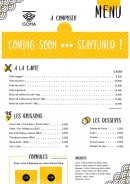 Menu Goma - A La carte et boissons, desserts,..