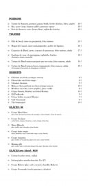 Carte et menu de Le zèbre de Magny à Magny le Hongre — Poissons, viandes, desserts, ....