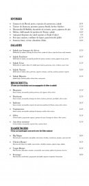 Carte et menu de Le zèbre de Magny à Magny le Hongre — Entrées, salades, brushettas,...