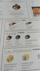 Menu Kyoto - Temakis, makis et californias