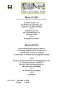 Carte et menu de Auberge du Lion d'Or à Nanteuil sur Marne — Le menu 13,8€ et 22,8€