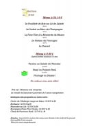 Carte et menu de Auberge du Lion d'Or à Nanteuil sur Marne — Le menu 24,1€ et 9€