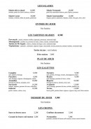 Carte et menu de La Gourmandine à La Chapelle Reine — Les menus