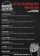 Menu La Chaillotine - Les burgers