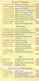 Menu Délice de Agra - Les plats a l' agneau, poissons, riz et desserts