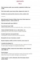 Menu Le boeuf à la mode - Les plats