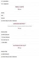 Menu Le boeuf à la mode - Les menus