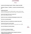 Menu Le boeuf à la mode - Les entrées