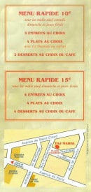 Menu Taj mahal - Les menus à 10 et 15€