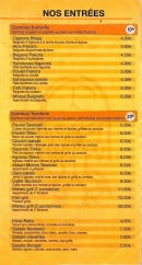 Menu Nameste - Entrees