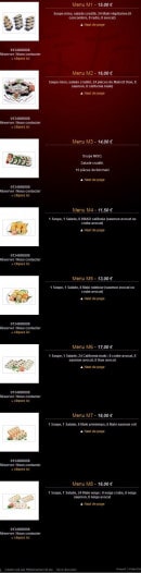 Menu Wako - Les Menu Maki