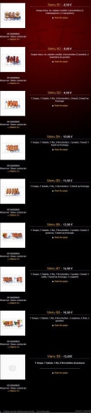Menu Wako - Les brochettes