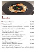 Menu Chez Martin - Les plats