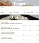 Menu Noura Street Food - les burgers et assiettes