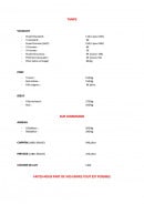 Carte et menu de Rotisserie O'Arenal à Velizy Villacoublay — Informations sur les menus