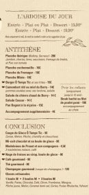 Menu O tempstic - Les menus